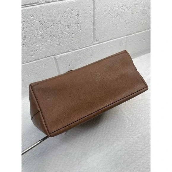 COACH F58846 CITY ZIP TOTE IN CROSSGRAIN LEATHER Camel/Brown Gold Hardware Bag - Picture 6 of 8